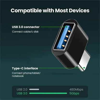 USB-C to USB 3.0 Adapter | Type-C Male to USB-A Female OTG Adapter | High-Speed Data Connector
