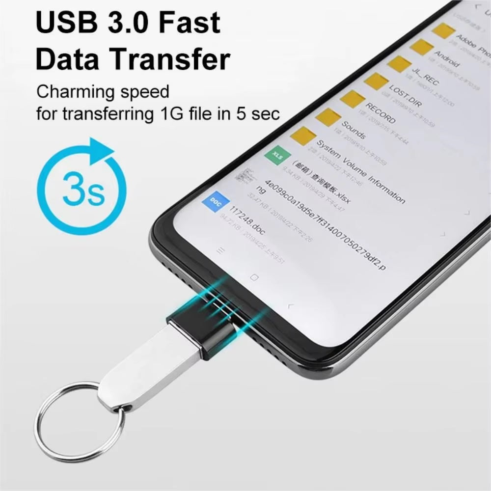 USB-C to USB 3.0 Adapter | Type-C Male to USB-A Female OTG Adapter | High-Speed Data Connector